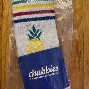 (NWT) Chubbies- Pineapple Varsity Striped Sock, FUN SOCKS!! 🍍